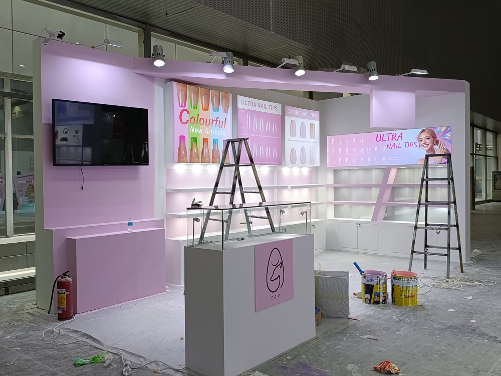 DTP美甲展臺(tái)搭建第二天現(xiàn)場(chǎng)效果