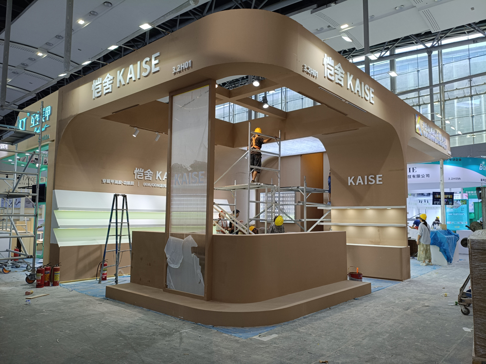 愷舍KAISE展臺搭建第二天現場效果