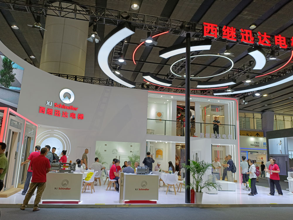 西繼迅達電梯雙層展臺