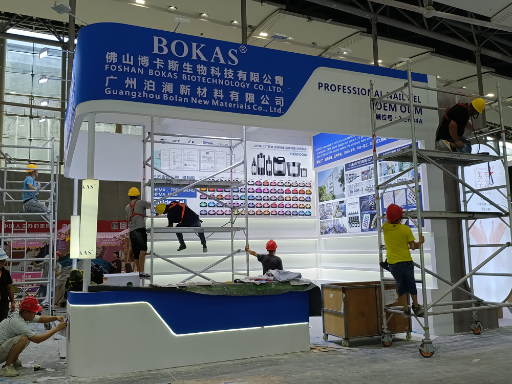 佛山博卡斯生物展臺搭建第二天現場效果