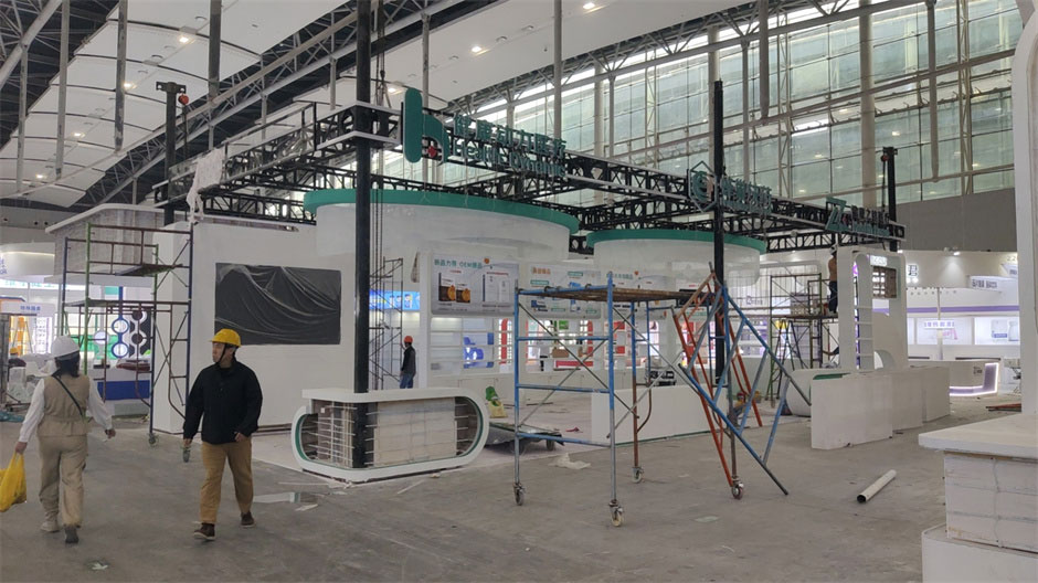 健康動力醫(yī)療展臺搭建現(xiàn)場