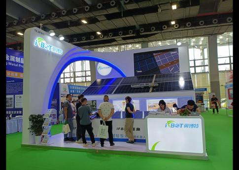 2025年8月廣州光伏太陽能展翼博特展臺搭建現場效果