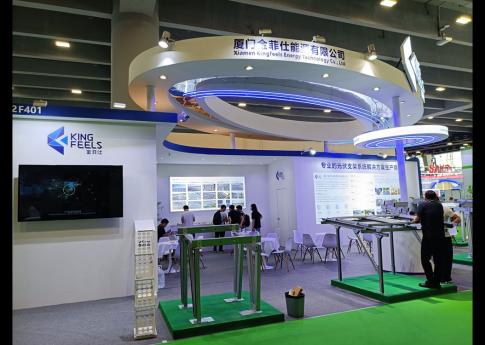 2025年8月廣州光伏太陽能展廈門金菲仕能源有限公司展臺搭建現場效果