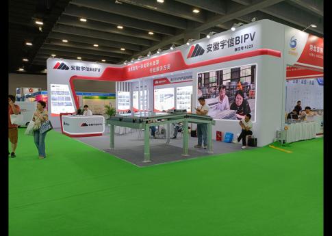 2025年8月廣州光伏太陽能展安徽宇信展臺搭建現場效果