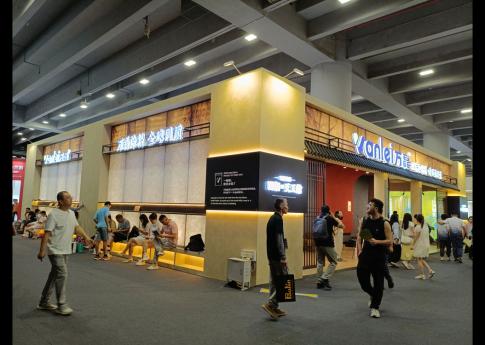 2025年7月廣州建博會萬磊涂料展臺現場效果