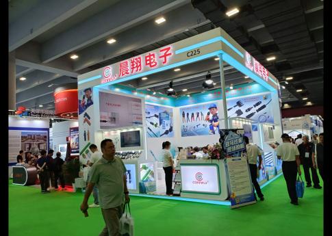 2025年8月廣州光伏太陽能展晨翔電子展臺搭建現(xiàn)場效果