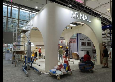 2025年9月廣州美博會MRNAIL美甲展臺搭建第二天現場效果