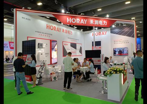 2025年8月廣州光伏太陽能展禾潤電力展臺搭建現場效果