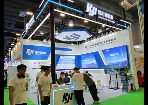 2025年8月廣州光伏太陽能展跨界（深圳）新能源科技有限公司展臺搭建現(xiàn)場效果