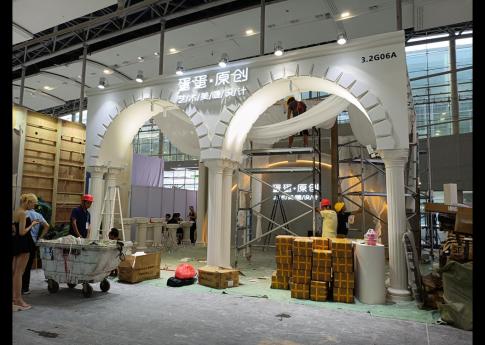 2025年9月廣州美博會蛋蛋原創展臺搭建第二天現場效果