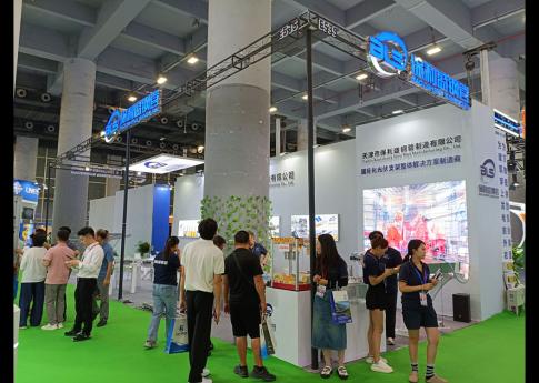 2025年8月廣州光伏太陽能展天津市保利盛鋼管制造有限公司展臺搭建現場效果