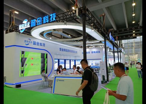 2025年8月廣州光伏太陽能展譽金新能源科技有限公司展臺搭建現場效果