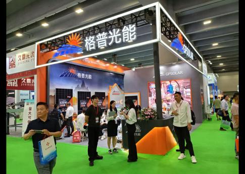 2025年8月廣州光伏太陽能展格普光能展臺搭建現(xiàn)場效果