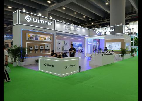2025年8月廣州光伏太陽能展綠田機械股份有限公司LUTIAN展臺搭建現場效果